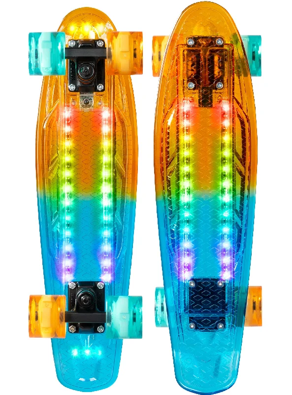 22" LED Light Up Retro Skateboard - Orange