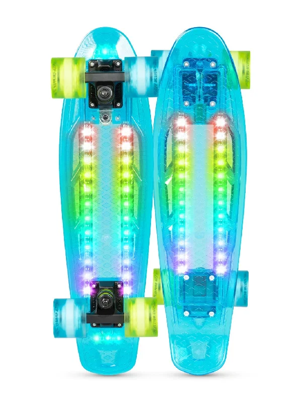 22" LED Light Up Retro Skateboard - Blue