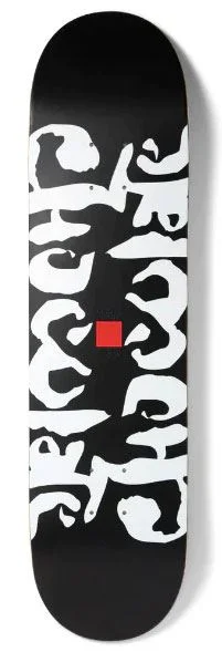 Chocolate Ink Blot Black Chris Roberts Twin Tip Symmetrical Skateboard Deck - 8.25"