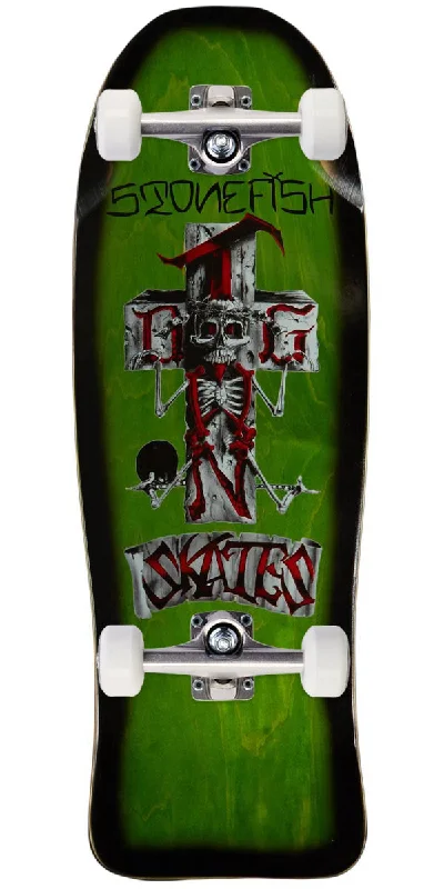 Dogtown Stonefish Reissue Skateboard Complete - Lime Stain/Black Fade - 10.125"