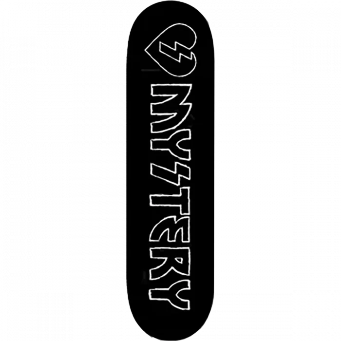 Mystery Rock City Logo Skateboard Deck -8.25 Black DECK ONLY