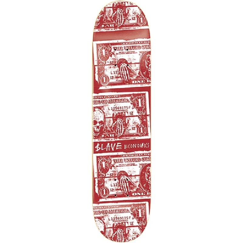 Slave Econo$Lave 24 Skateboard Deck -8.5 Red/White DECK ONLY