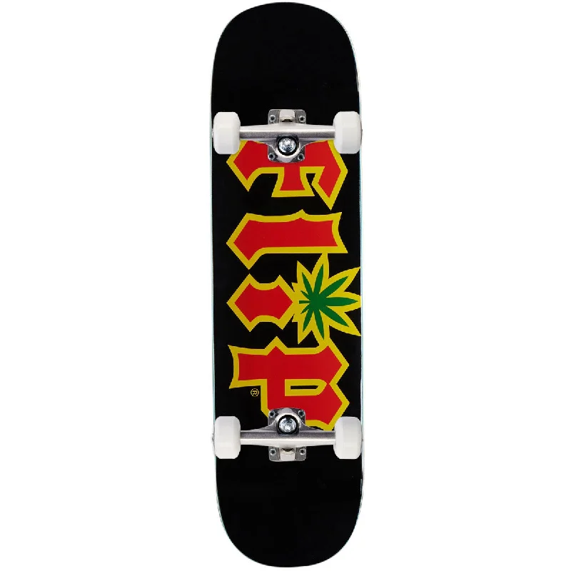 Flip Team HKD Rasta Skateboard Complete - Black - 8.40"