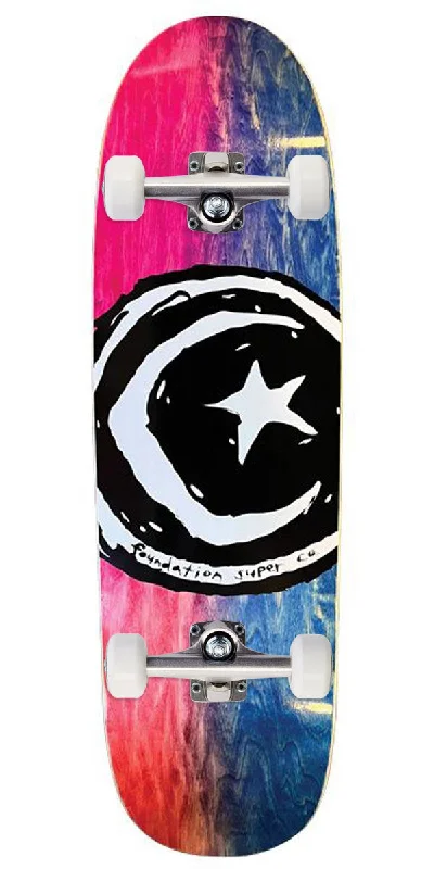 Foundation Star & Moon Dyed Shaped Skateboard Complete - 9.00"