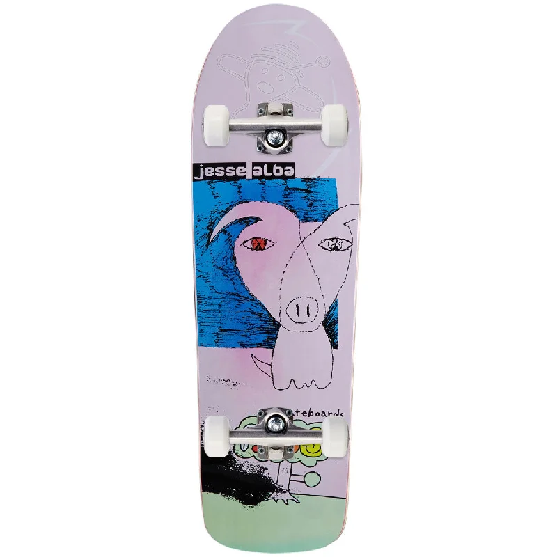 Frog Pig Mode Jesse Alba Skateboard Complete - Pink - 9.60"