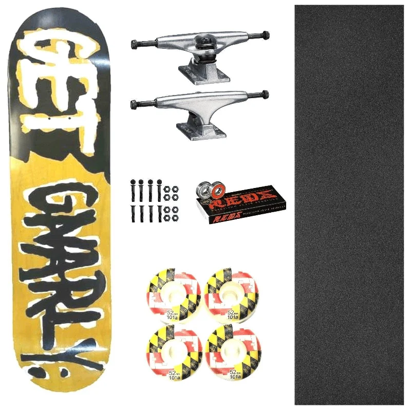 Get Gnarly OG Logo Skateboard Complete Yellow