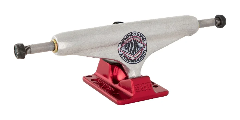 Independent Stage 11 Forged BTG Summit Silver Ano Red Skateboard Trucks