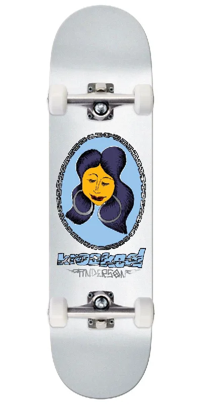 Krooked Manderson Chain Frame Skateboard Complete - White - 8.38"