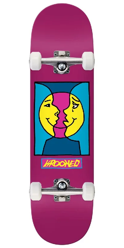 Krooked Moon Smile Skateboard Complete - Magenta - 8.06"