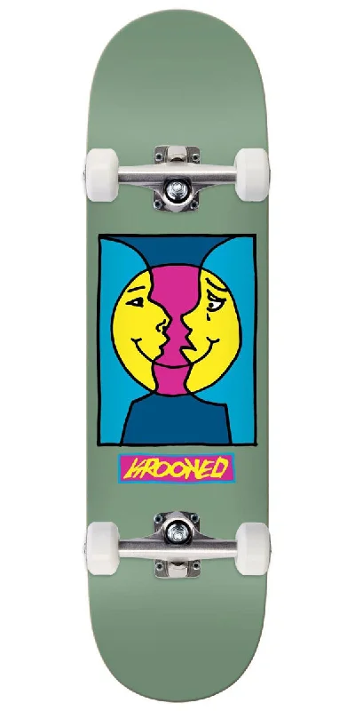 Krooked Moon Smile Skateboard Complete - Sage - 8.50"