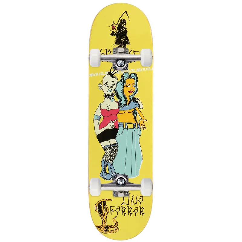 Krooked Una Punx True Fit Skateboard Complete - Yellow - 8.38"