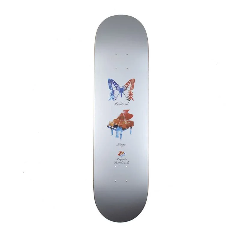 Magenta Butter Fly Deck Skateboard Deck - 8.4"