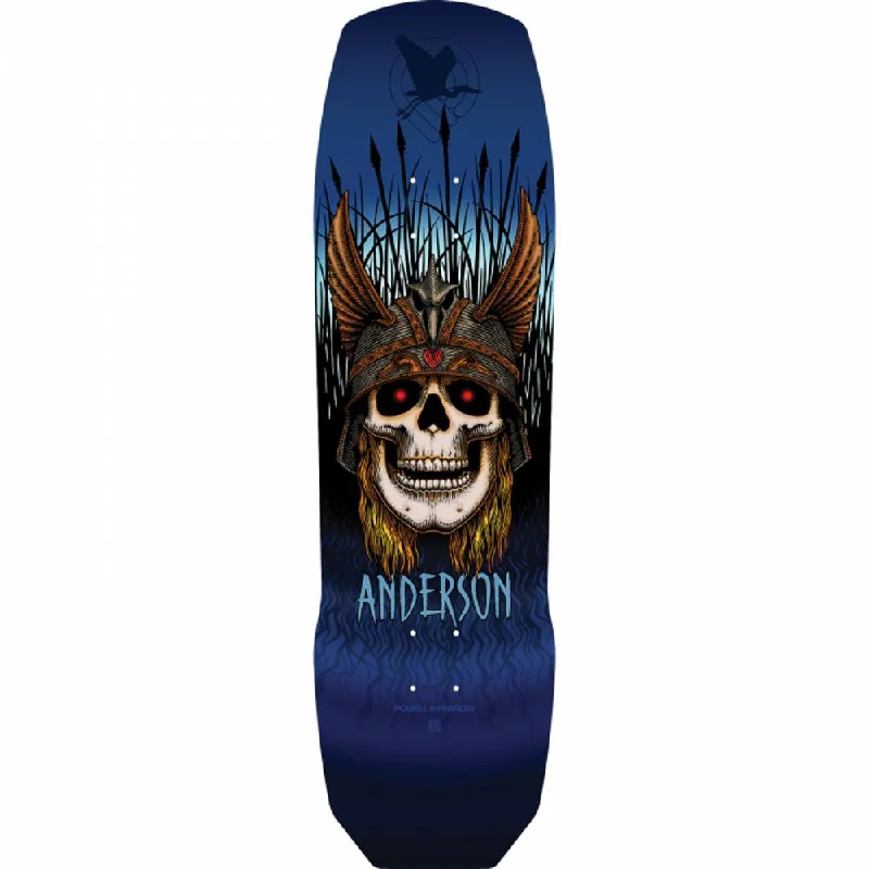 Powell Peralta Anderson Heron Skull 9.13" Blue Skateboard Deck