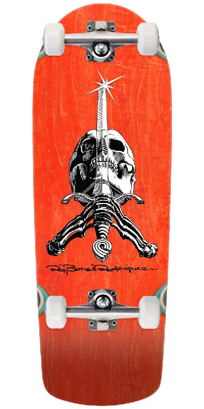 Powell-Peralta Ray Rodriguez OG Skull & Sword 06 Snub Skateboard Complete - Orange Stain - 10.00"