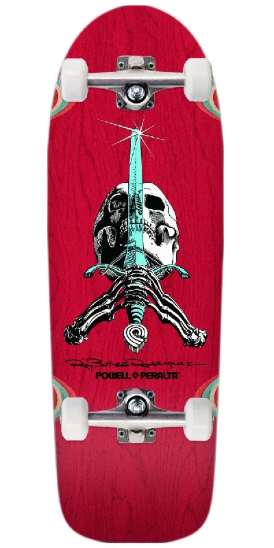 Powell-Peralta Ray Rodriguez OG Skull & Sword 10 Skateboard Complete - Red Stain - 10.00"