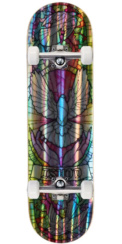 Real Ishod Cathedral Twin Tail Skateboard Complete - Holographic Rainbow Foil - 8.50"