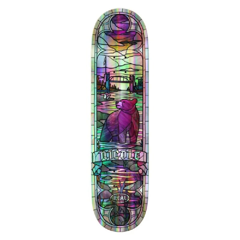 Real s Nicole Foil Holo Cathedral Skateboard Deck - 8.38"