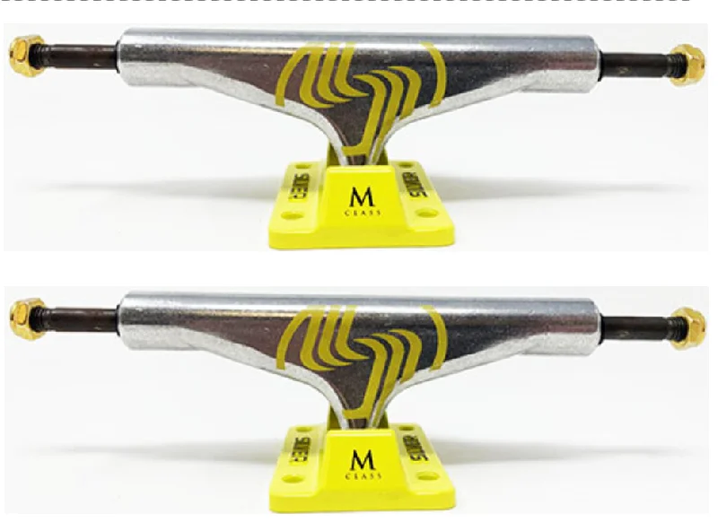 Silver M-Class Skateboard Trucks 8.25" - Raw/Yellow (Set Of 2)