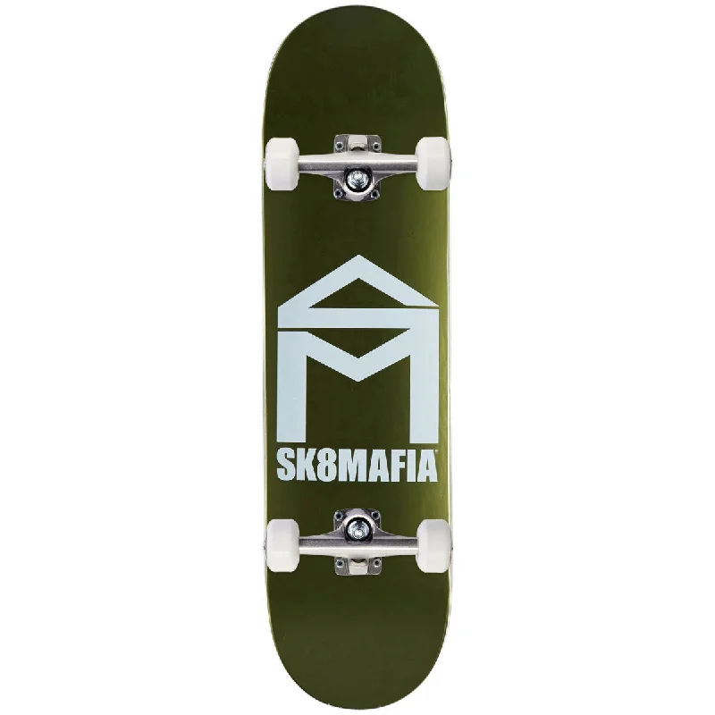 Sk8 Mafia House Logo Skateboard Complete - Gold Foil - 8.25"