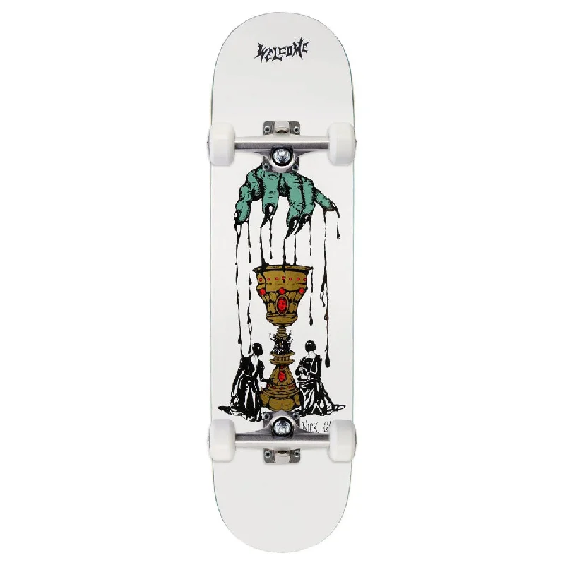 Welcome Chalice Nick Garcia Skateboard Complete - White - 8.38"