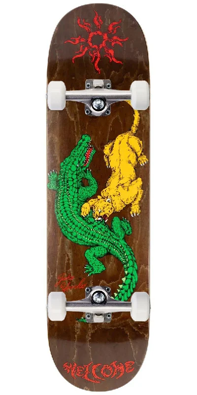 Welcome Swamp Fight Jake Yanko Skateboard Complete - Brown Stain - 8.50"