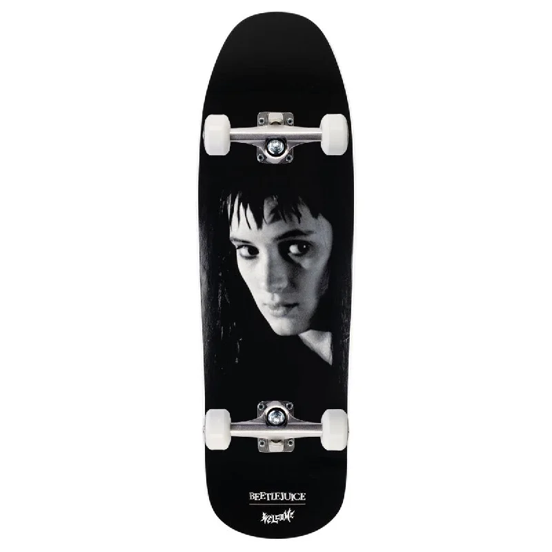 Welcome x Beetlejuice Lydia On A Gaia Skateboard Complete - Black/White Dip - 9.60