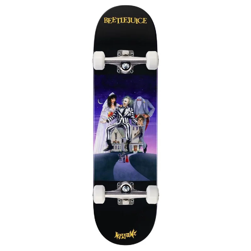 Welcome x Beetlejuice Showtime Skateboard Complete - Black/Purple Dip - 8.50